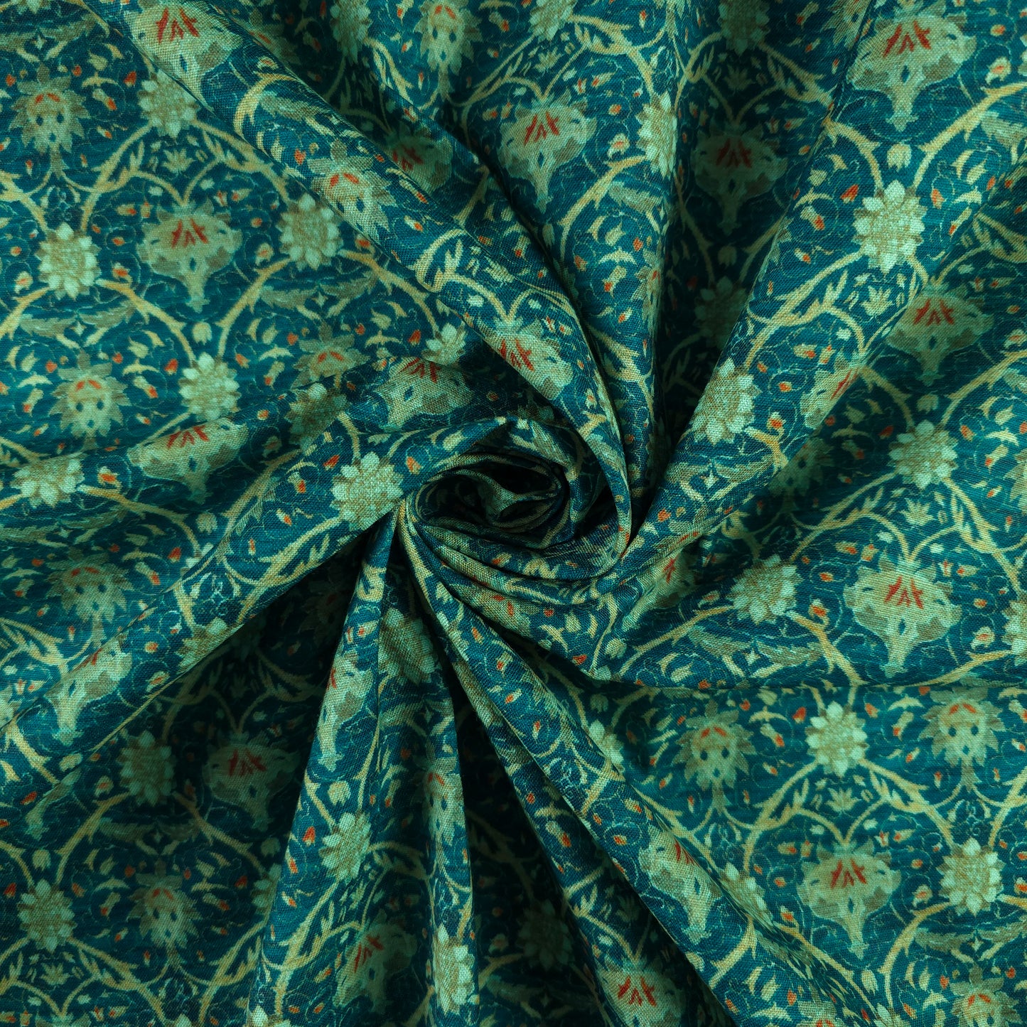 Regal Persian Vine Jaal Magic Slub Fabric