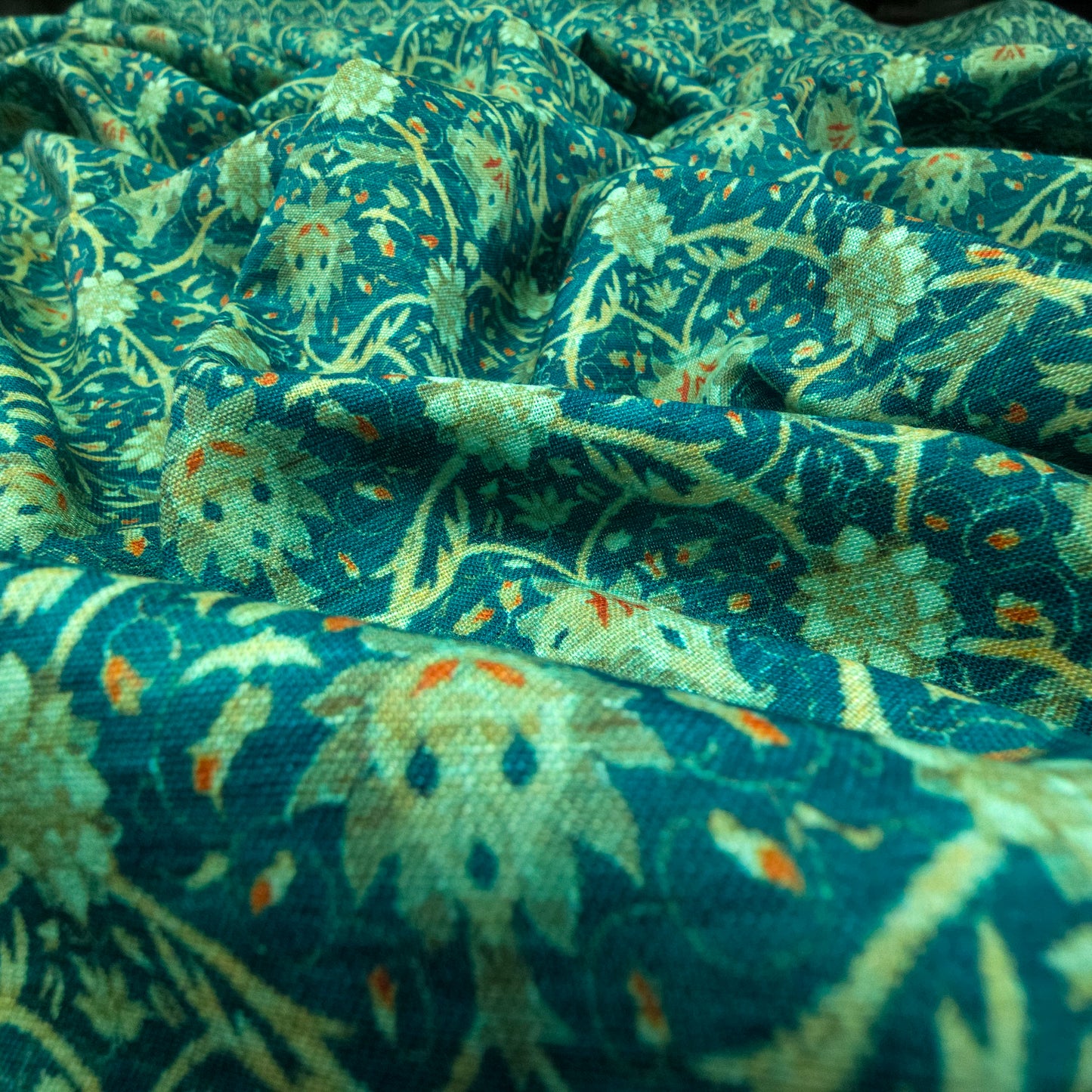 Regal Persian Vine Jaal Magic Slub Fabric