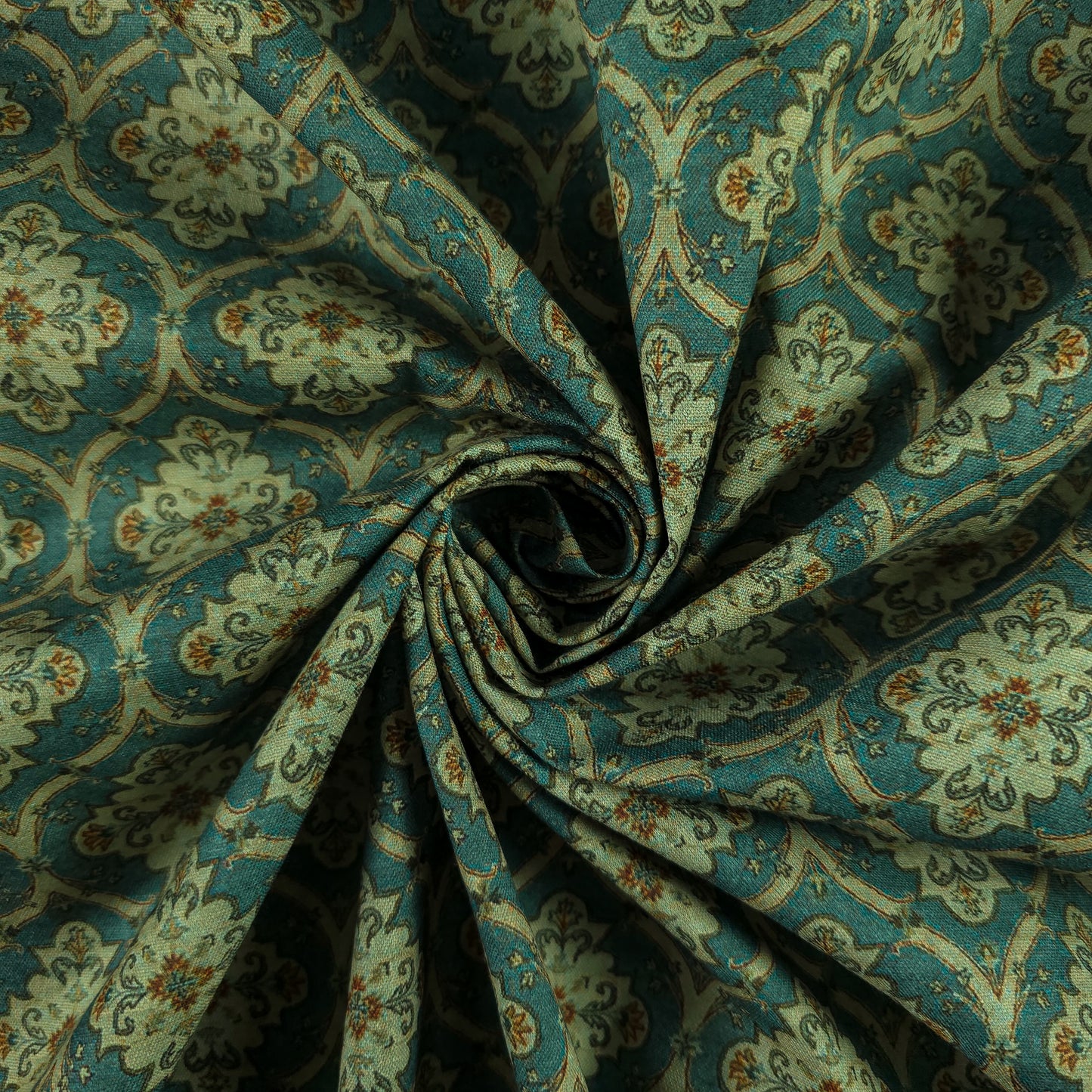 Vintage Ornamental Jaal Magic Slub Fabric