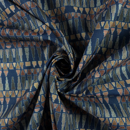 Tribal Rhythm Geometric Stripe Magic Slub Fabric
