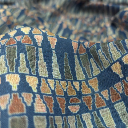 Tribal Rhythm Geometric Stripe Magic Slub Fabric