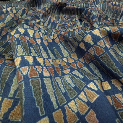 Tribal Rhythm Geometric Stripe Magic Slub Fabric