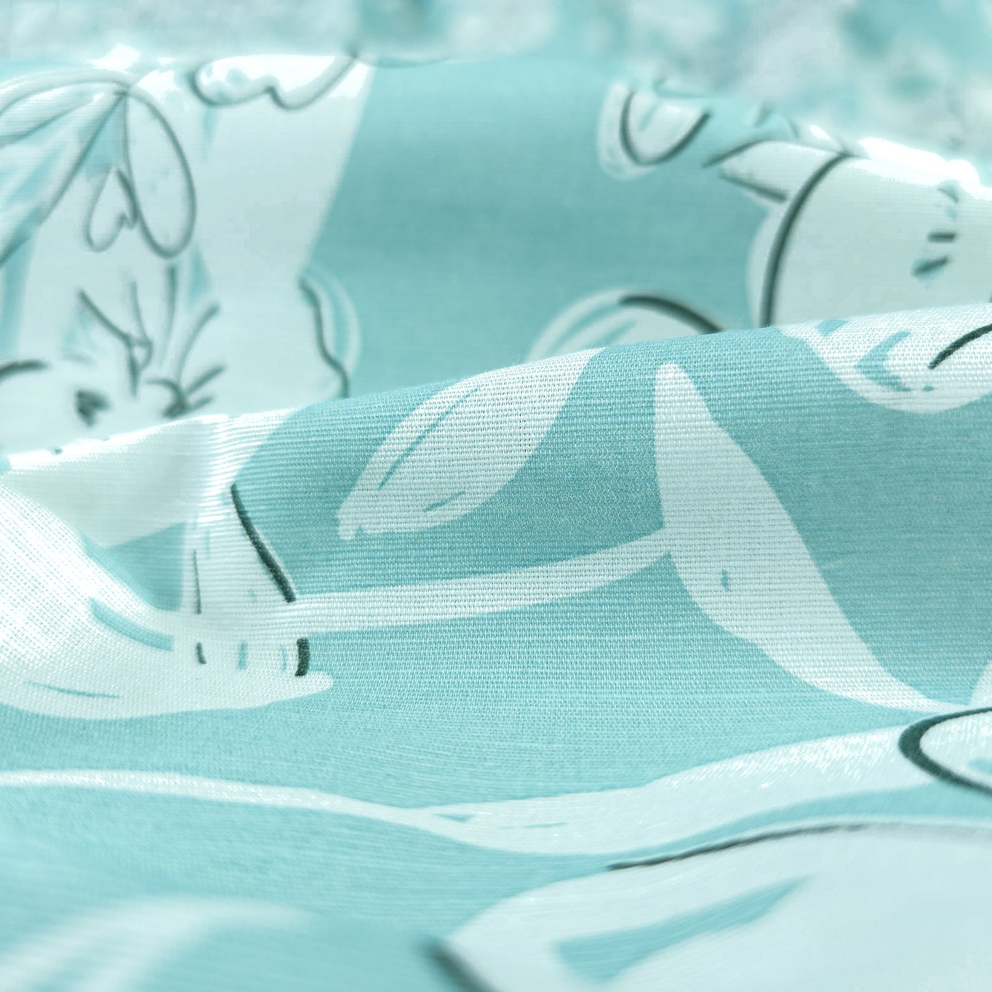 Elegant Blossom Sketch Cotton Slub Fabric