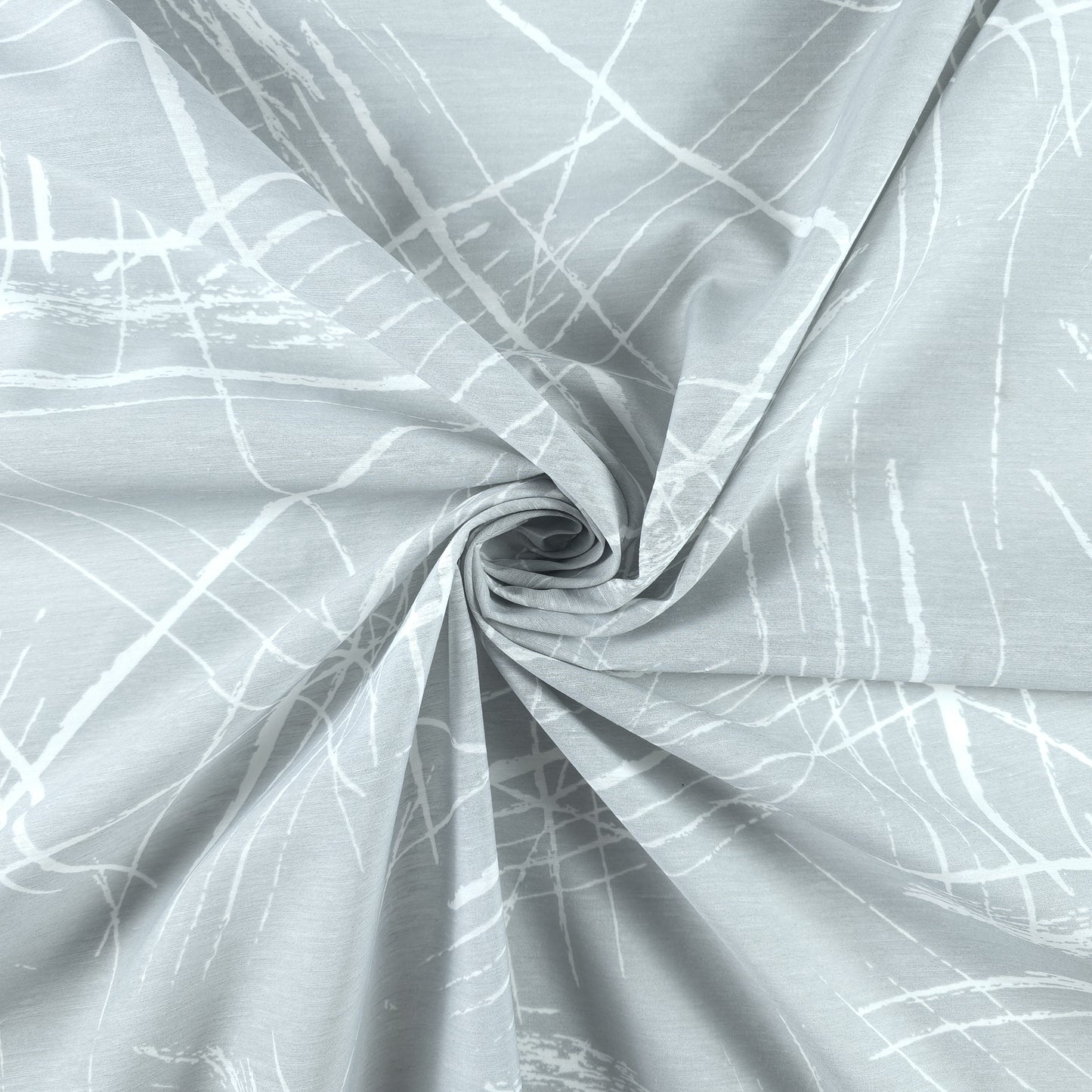 Abstract Scratch Line Poly Slub Fabric