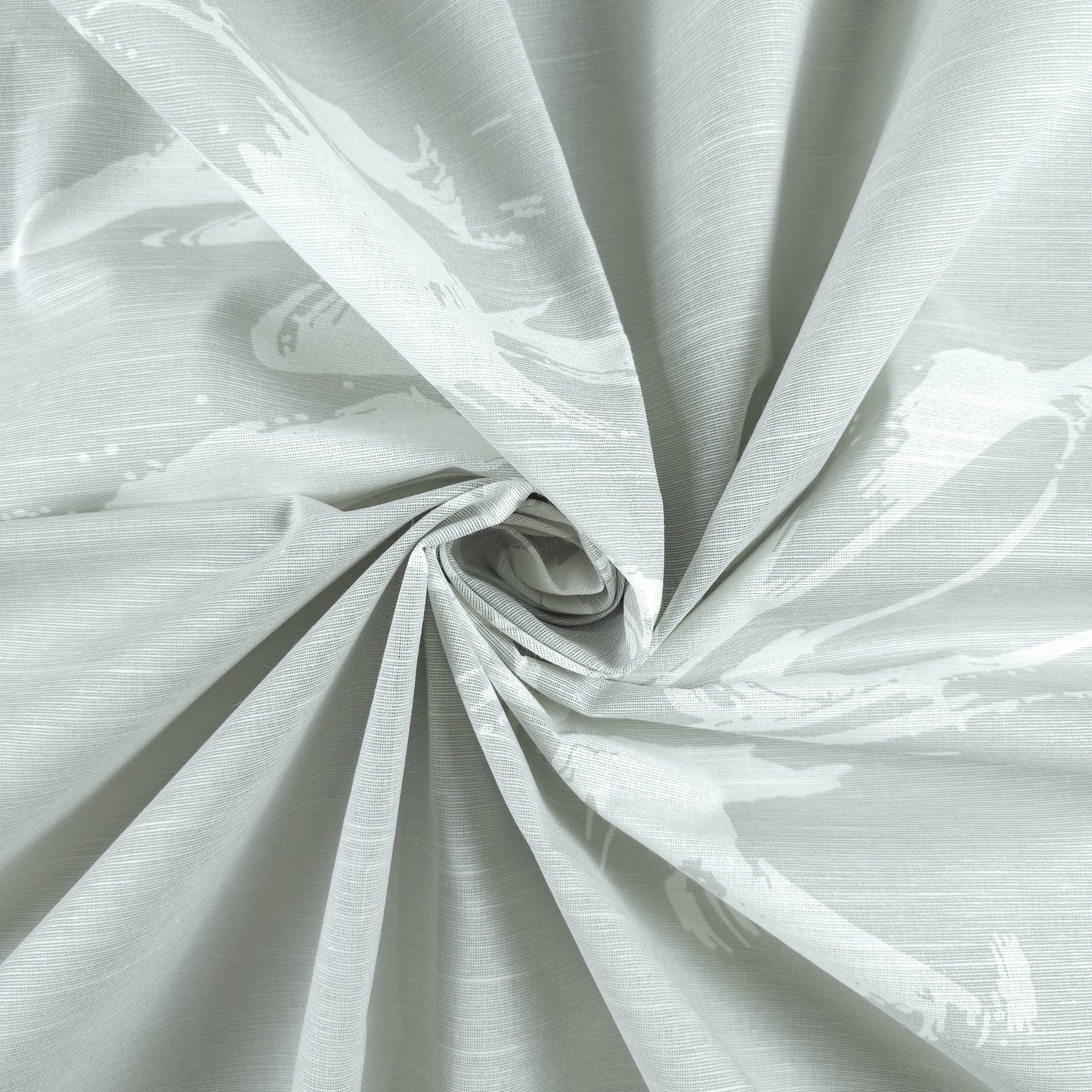 Abstract Brush Stroke Cotton Slub Fabric