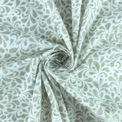 Subtle Vine Buta Cotton Slub Fabric