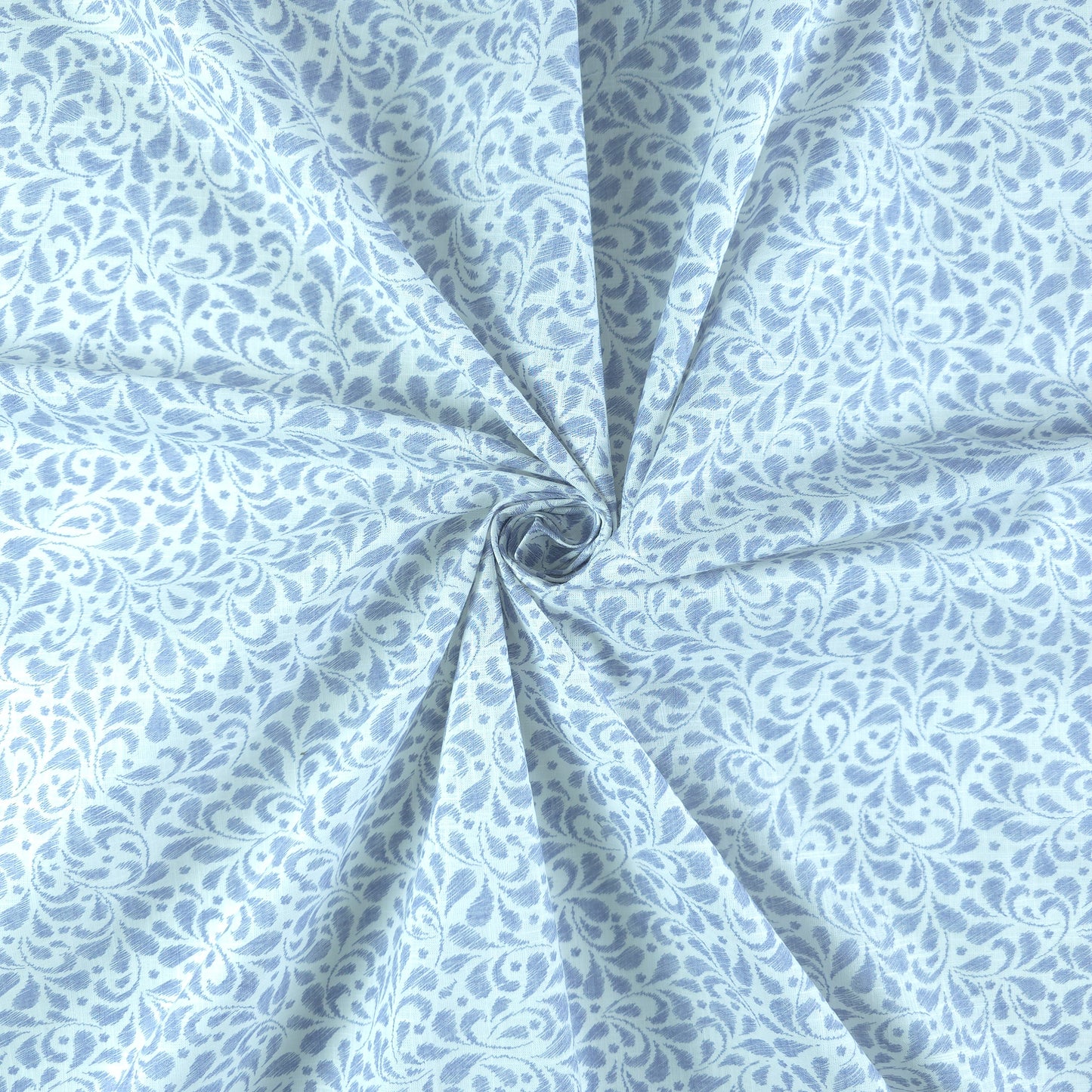 Subtle Vine Buta Cotton Slub Fabric