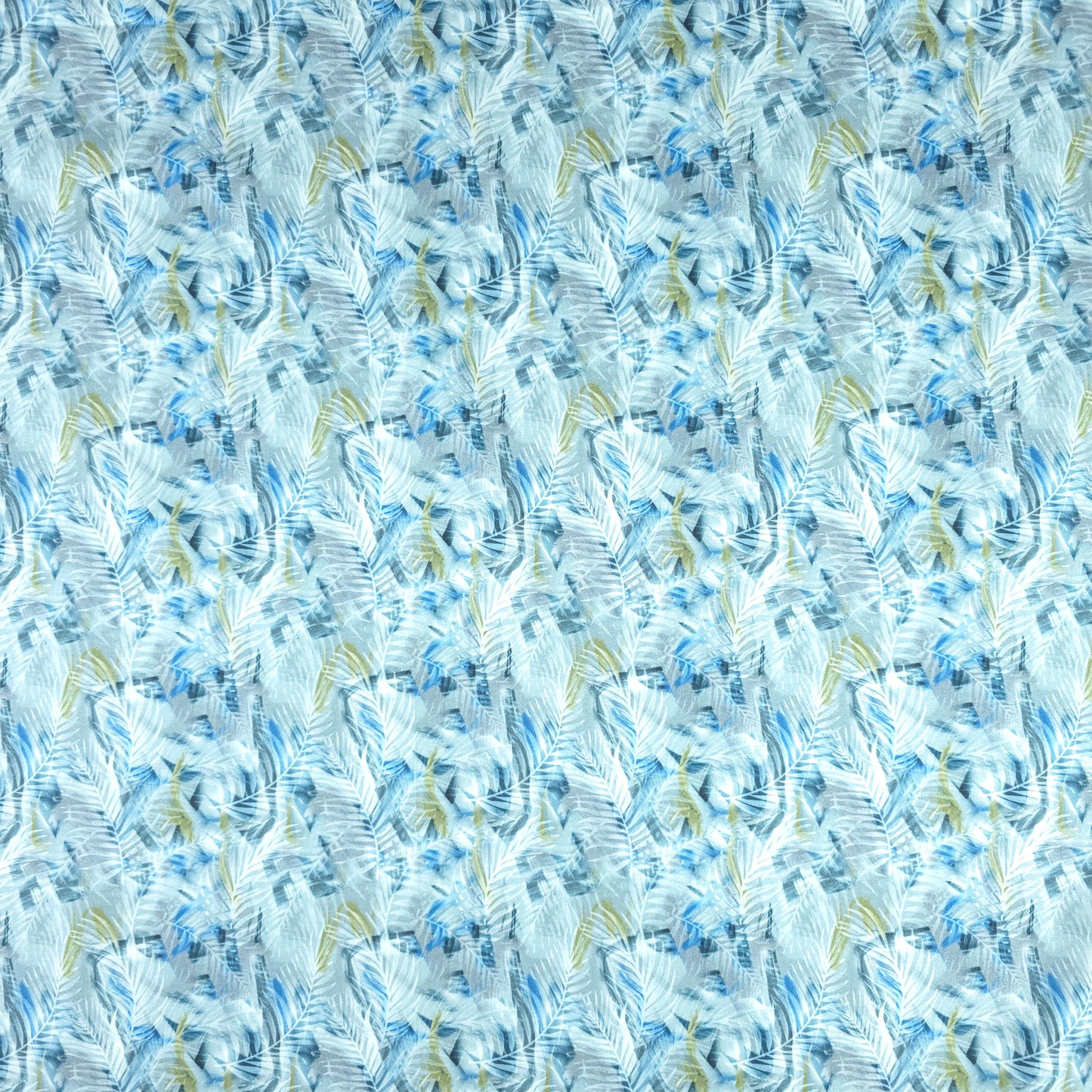 Tropical Feather Breeze Printed Poplin Fabric
