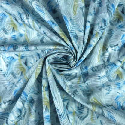 Tropical Feather Breeze Printed Poplin Fabric