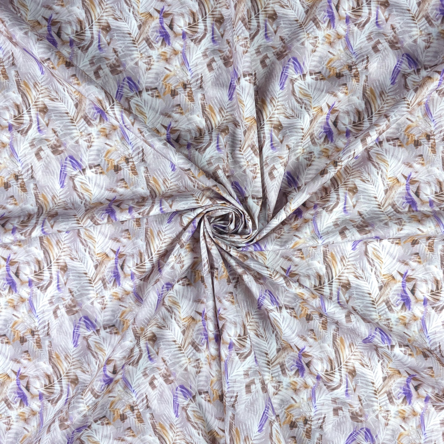 Tropical Feather Breeze Printed Poplin Fabric
