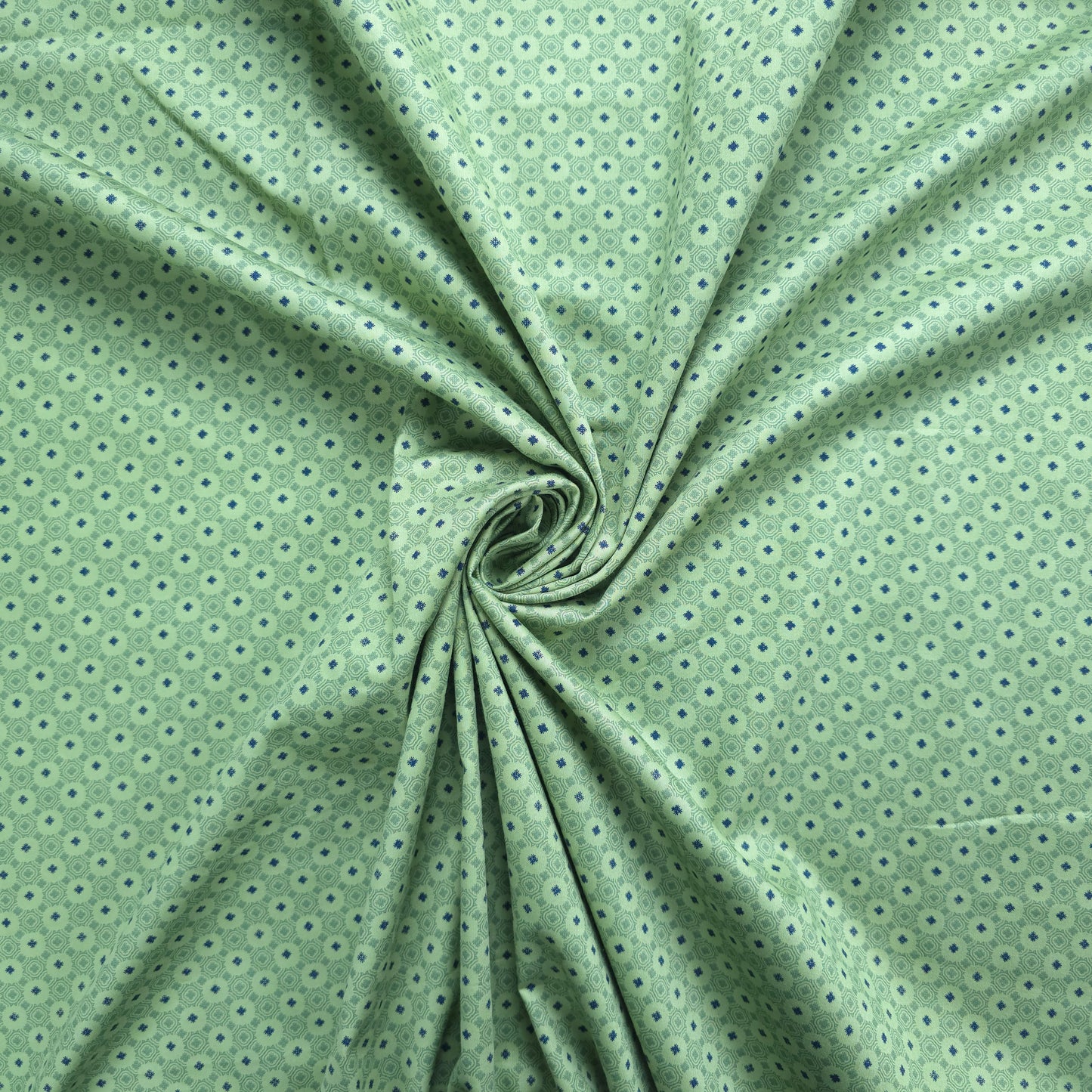Verdant Medallion Printed Satin Fabric