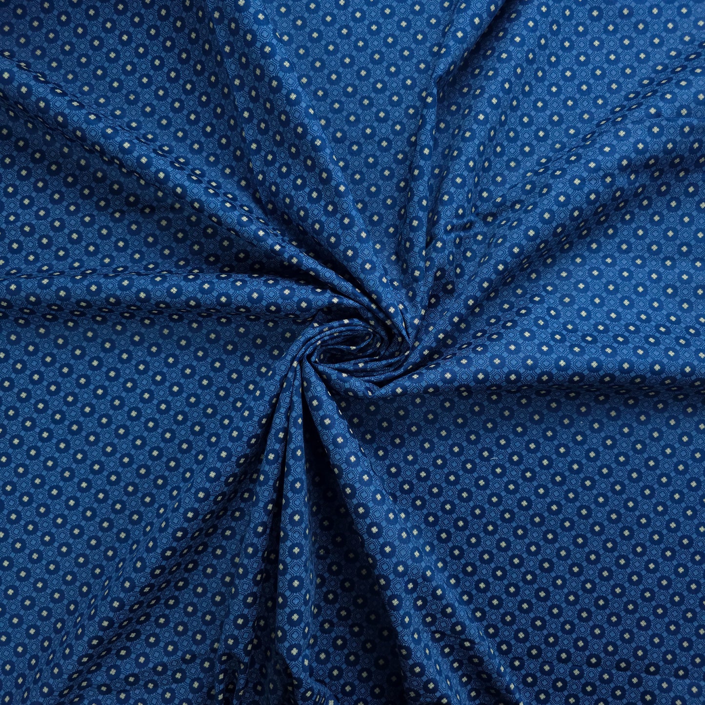 Verdant Medallion Printed Satin Fabric