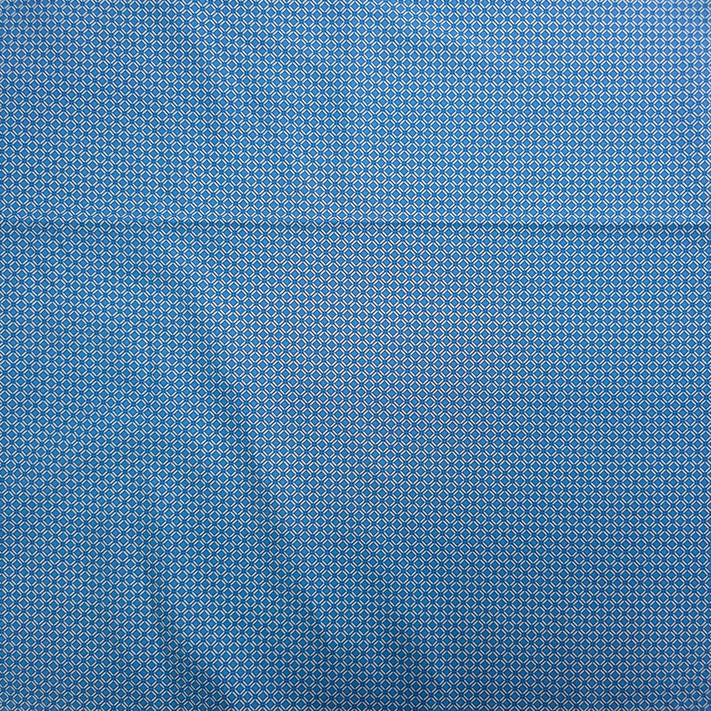 Classic Diamond Trellis Printed Poplin Fabric