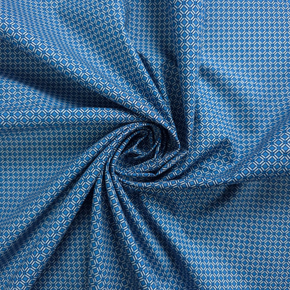 Classic Diamond Trellis Printed Poplin Fabric