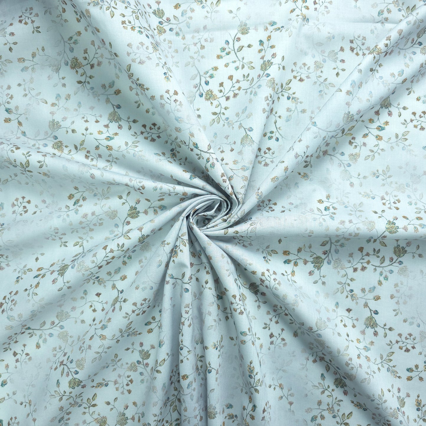 Meadow Whisper Floral Printed Poly-Cotton Fabric