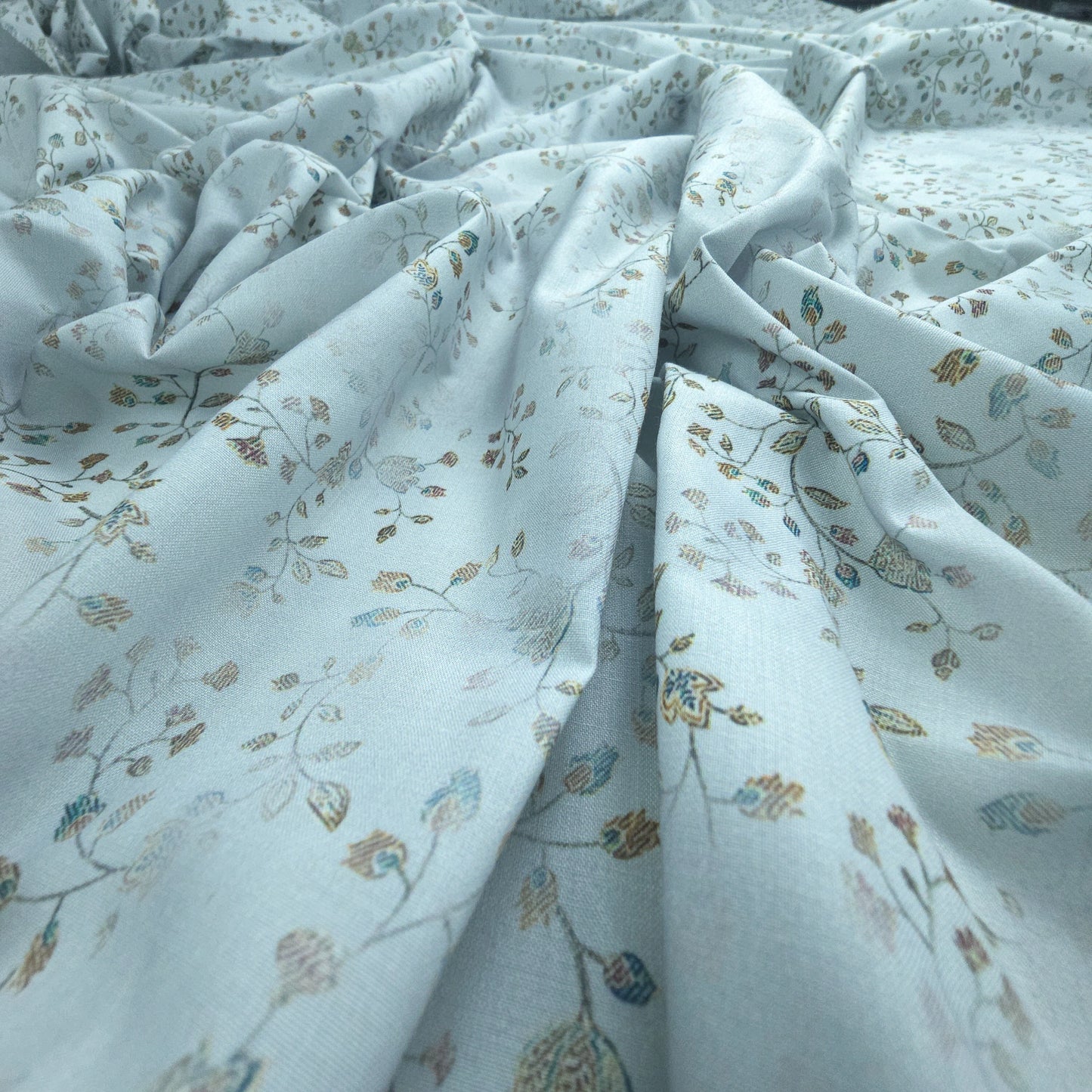 Meadow Whisper Floral Printed Poly-Cotton Fabric