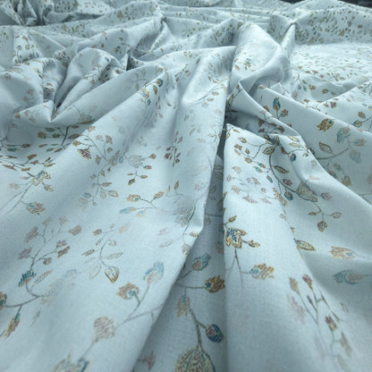 Meadow Whisper Floral Printed Poly-Cotton Fabric