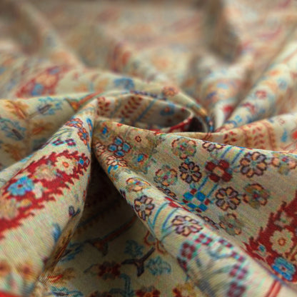 Heritage Mosaic Printed Poly-Cotton Fabric