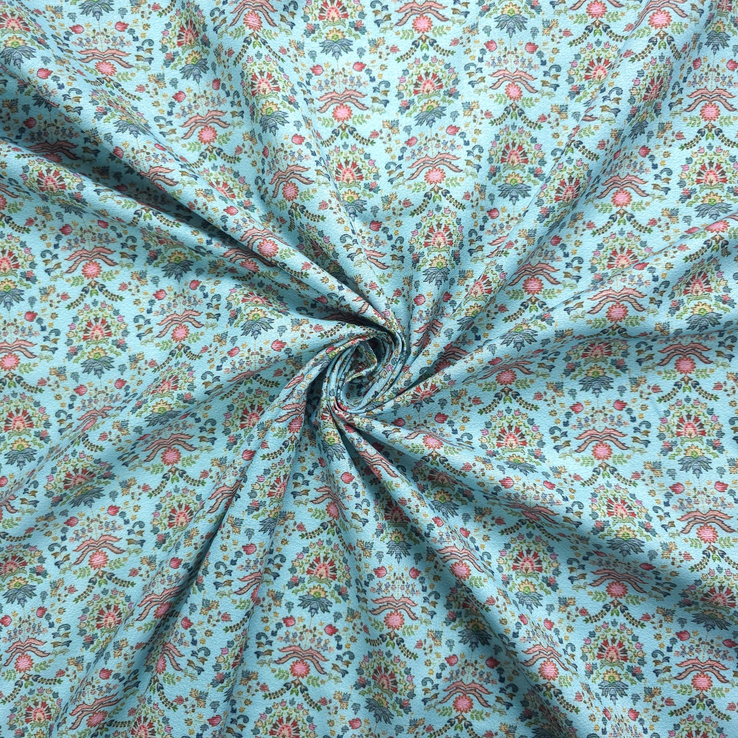 Royal Garden Mosaic Printed Poly-Cotton Fabric