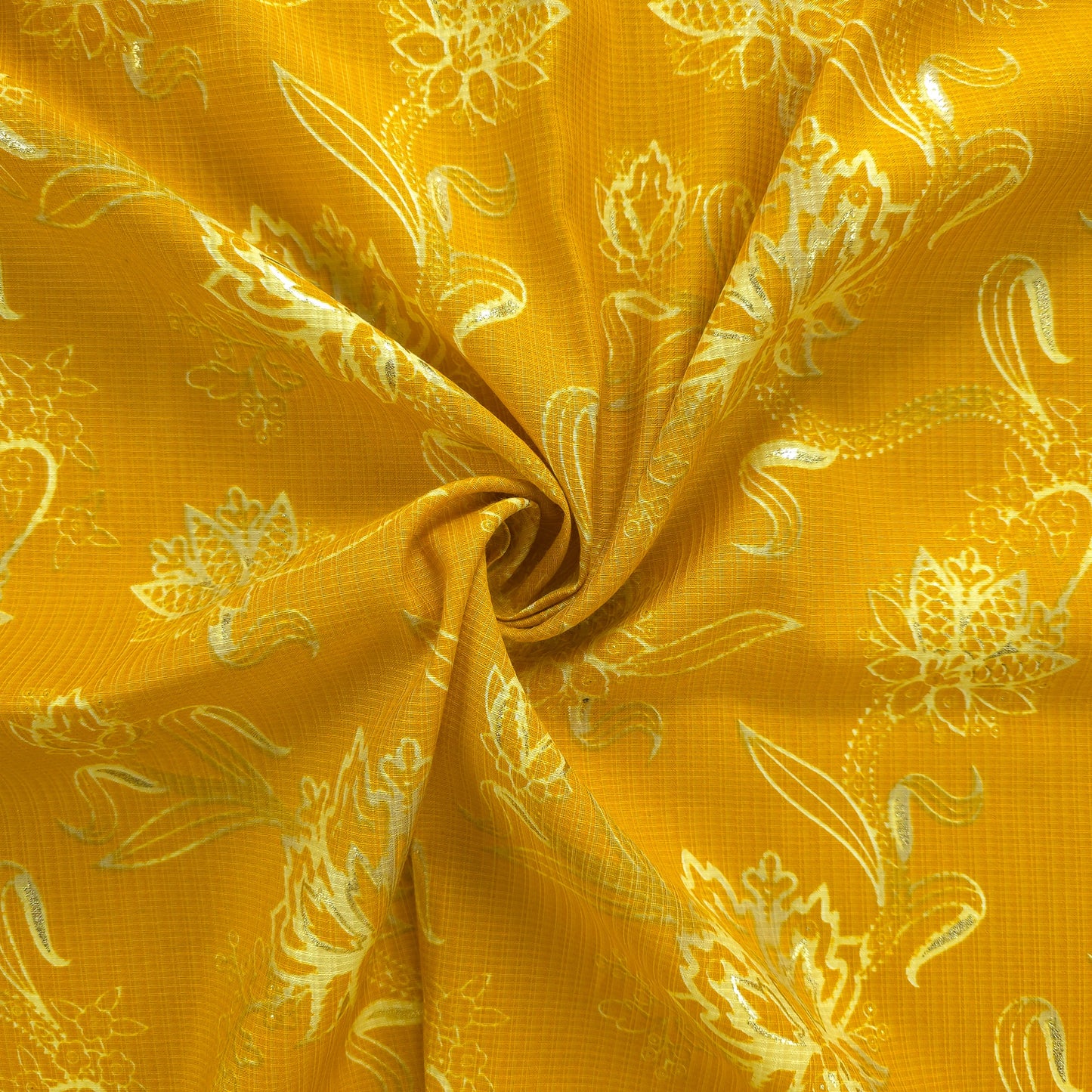 Royal Heritage Foil Printed Berlin Viscose Fabric
