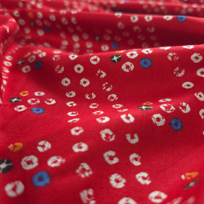 Bandhani Inspired Printed Poplin Fabric
