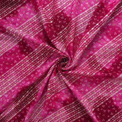 Bandhani Tie-Dye Inspired Foil Printed Rayon Fabric