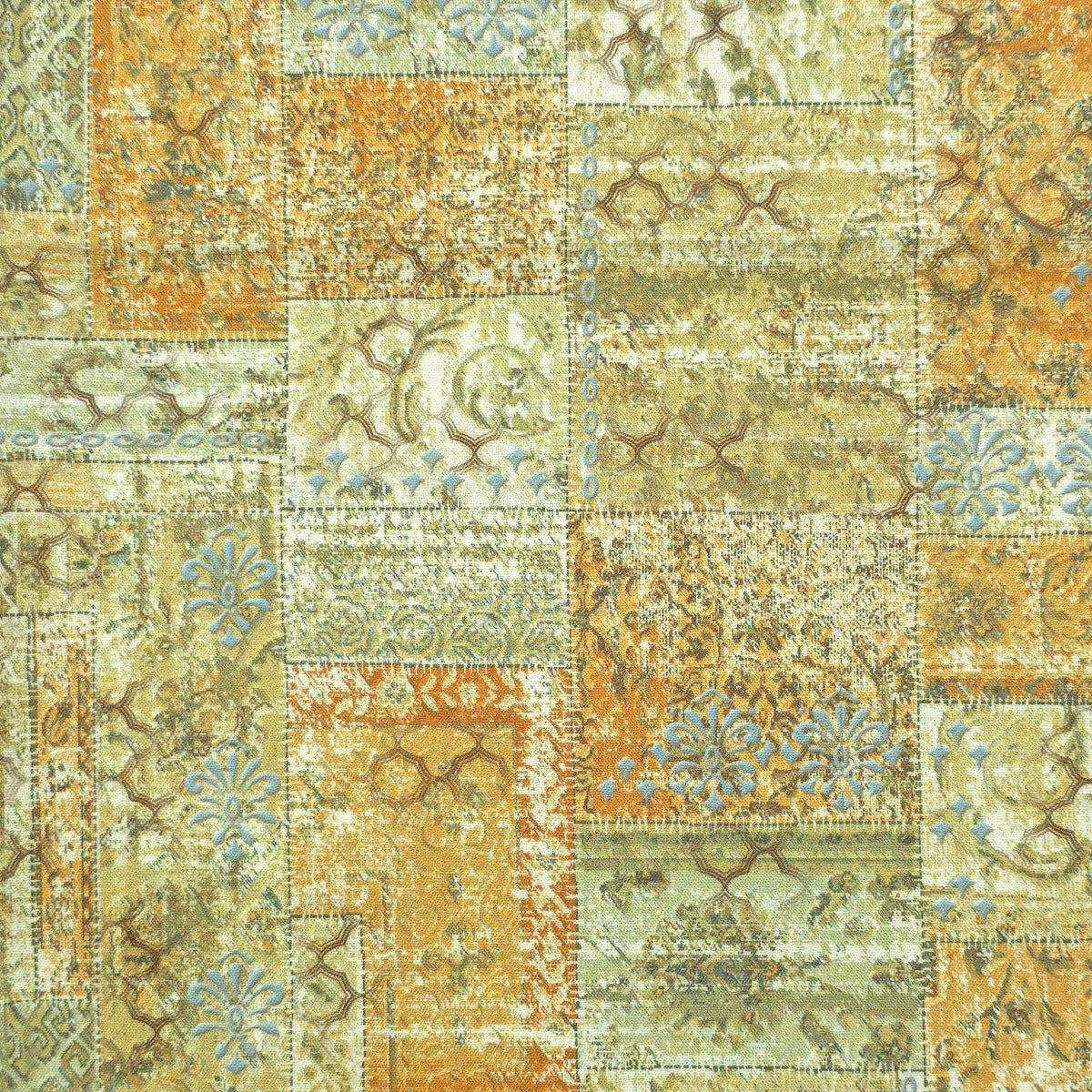 Heritage Patchwork Printed Magic Slub Fabric