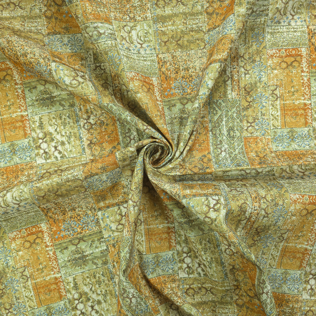Heritage Patchwork Printed Magic Slub Fabric