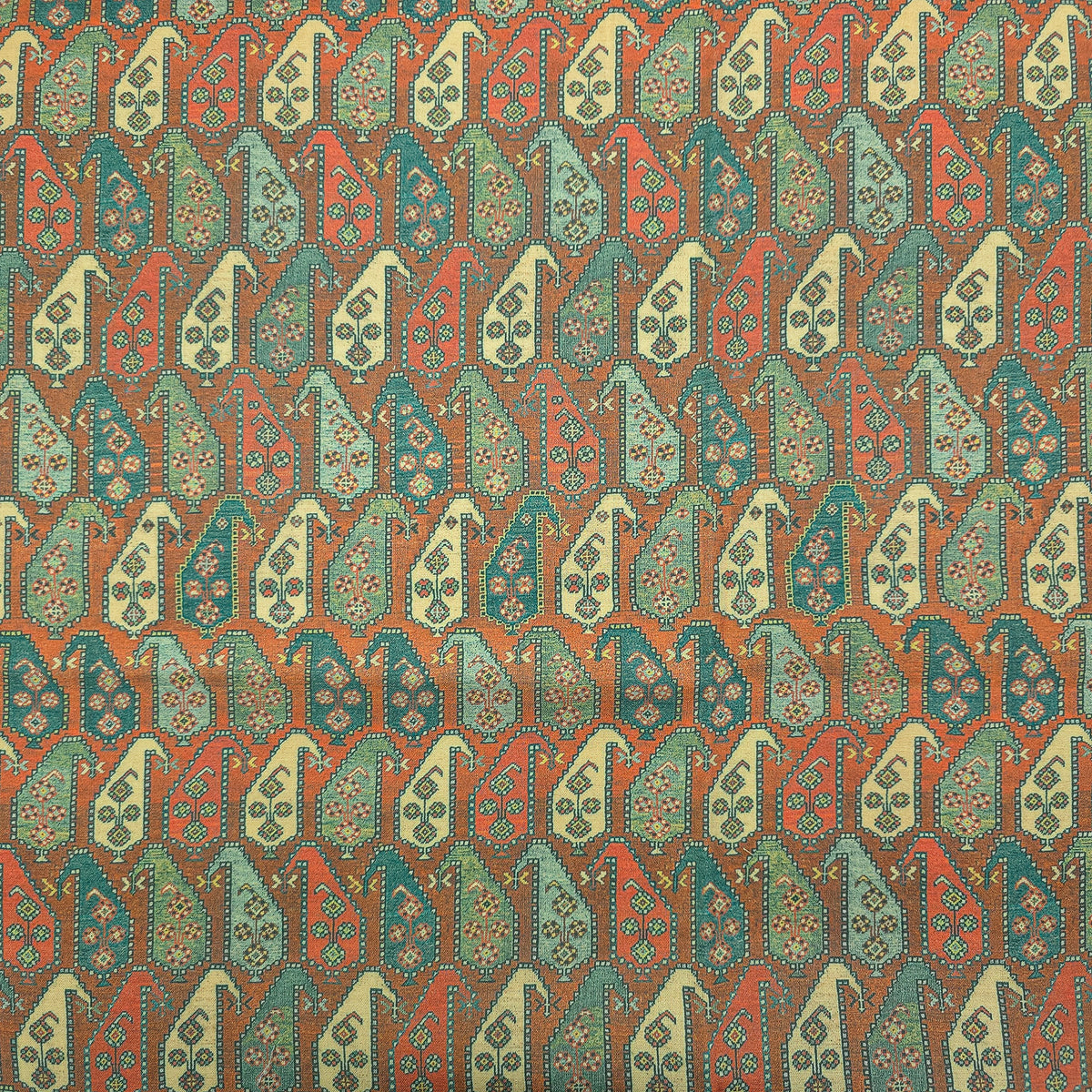 Heritage Paisley Printed Magic Slub Fabric