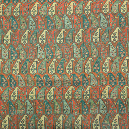 Heritage Paisley Printed Magic Slub Fabric
