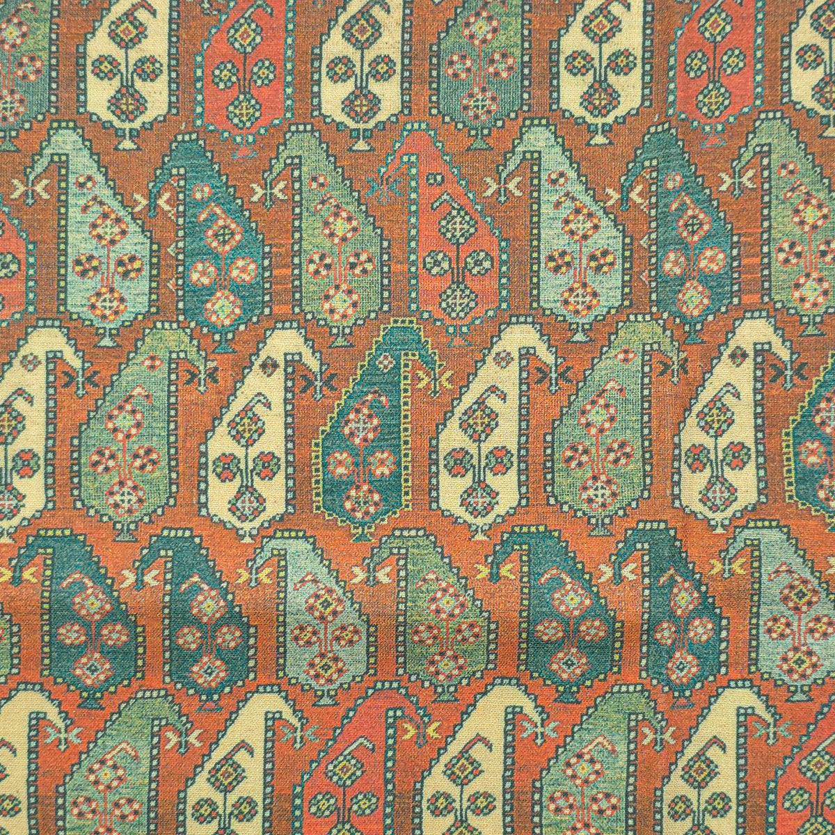 Heritage Paisley Printed Magic Slub Fabric