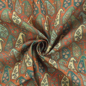 Heritage Paisley Printed Magic Slub Fabric