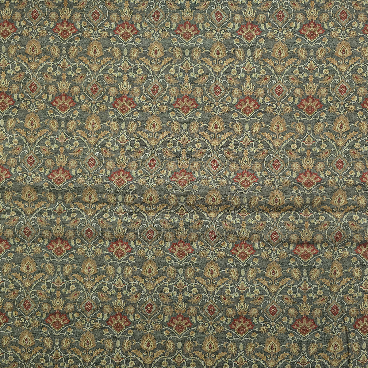 Heritage Floral Medallion Printed Magic Slub Fabric