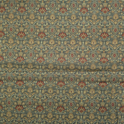 Heritage Floral Medallion Printed Magic Slub Fabric
