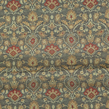 Heritage Floral Medallion Printed Magic Slub Fabric
