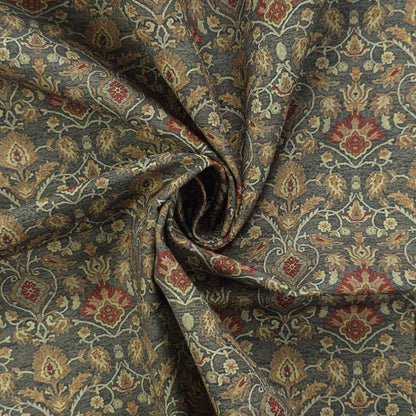 Heritage Floral Medallion Printed Magic Slub Fabric