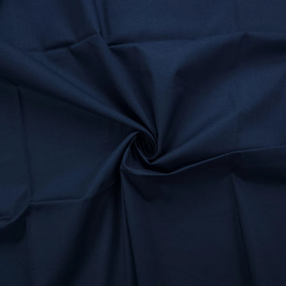 Classic Plain Dyed Dhabu Cotton Fabric - Navy Blue
