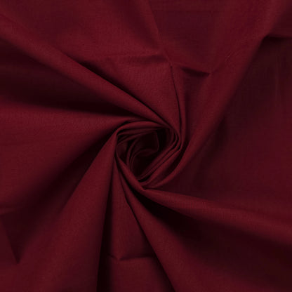Classic Plain Dyed Dhabu Cotton Fabric - Maroon