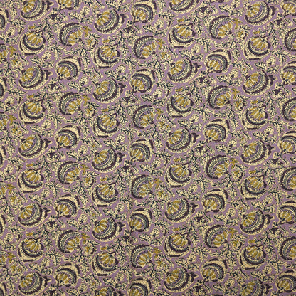 Heritage Paisley Vine Printed Rayon Fabric - Dusty Mauve
