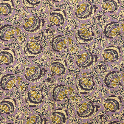Heritage Paisley Vine Printed Rayon Fabric - Dusty Mauve