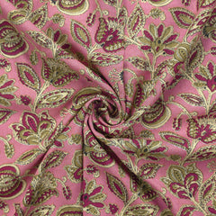 Heritage Paisley Botanical Printed Rayon Fabric - Pink