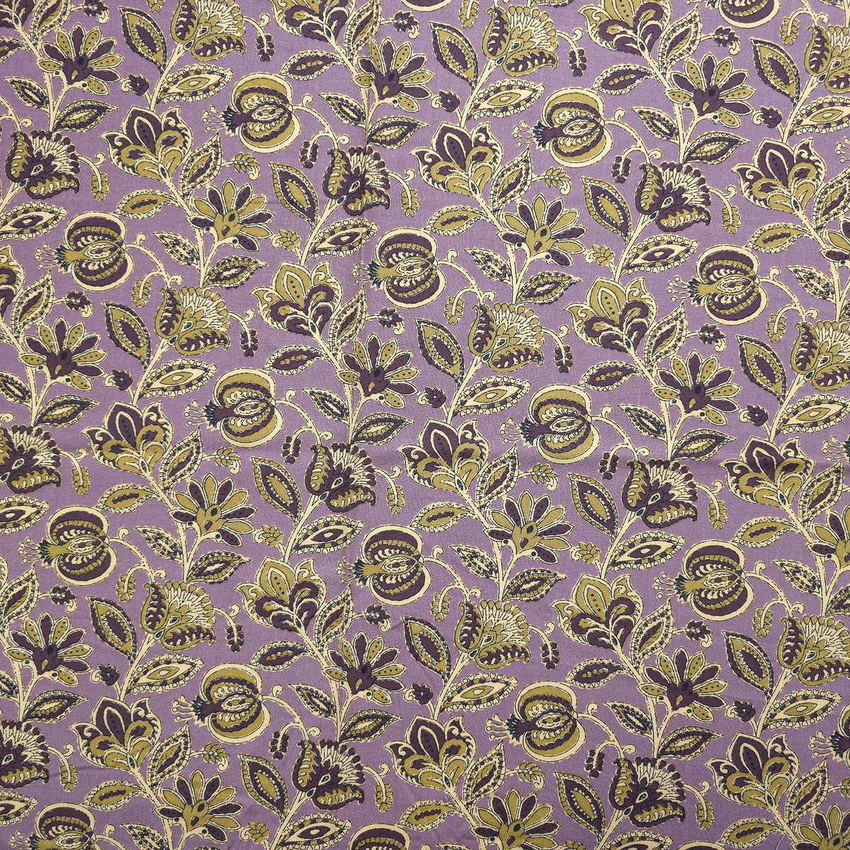 Heritage Paisley Botanical Printed Rayon Fabric - Dusty Mauve