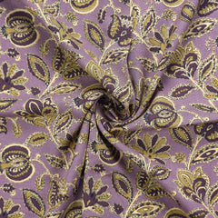 Heritage Paisley Botanical Printed Rayon Fabric - Dusty Mauve