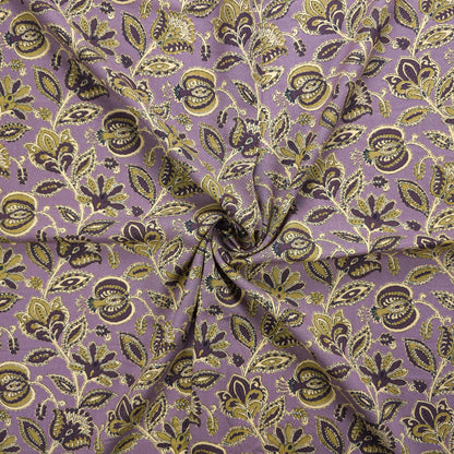 Heritage Paisley Botanical Printed Rayon Fabric - Dusty Mauve
