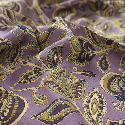 Heritage Paisley Botanical Printed Rayon Fabric - Dusty Mauve