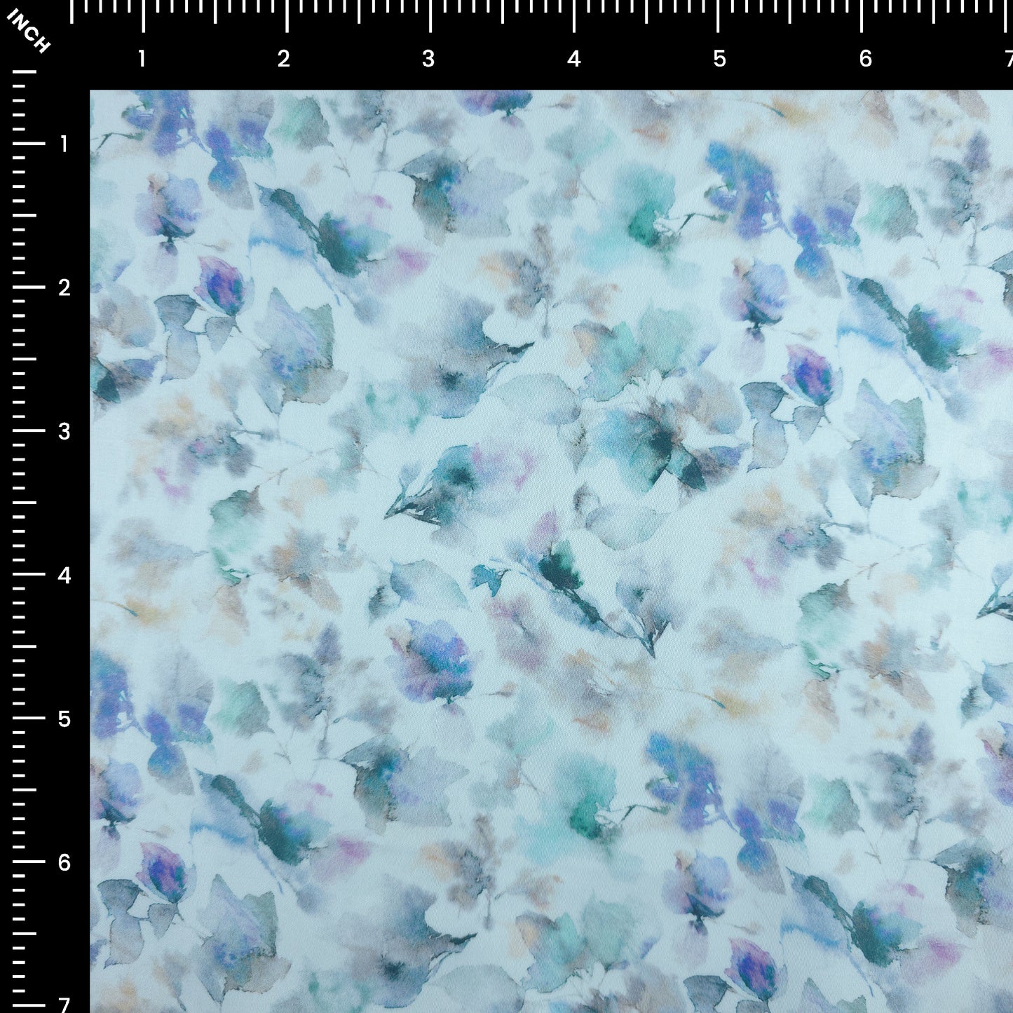 Watercolor Floral Printed Satin Fabric