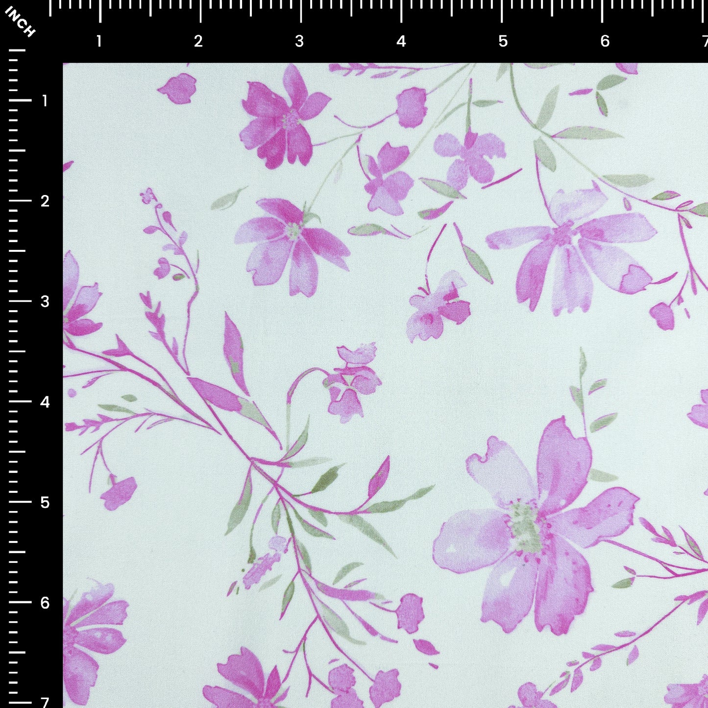 Delicate Blossom Printed Rayon Fabric