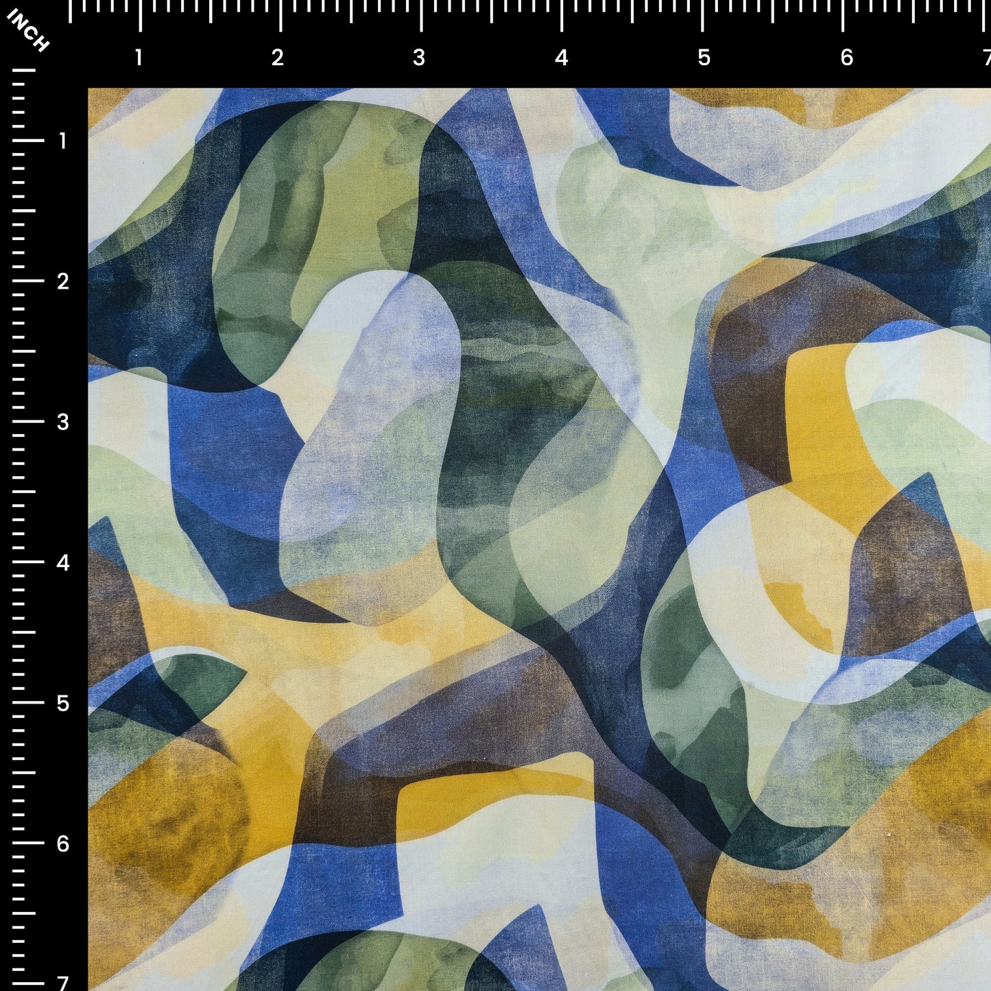 Abstract Fluid Art Printed Cambric Fabric