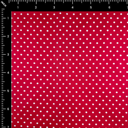 Classic Polka Dot Printed Satin Fabric