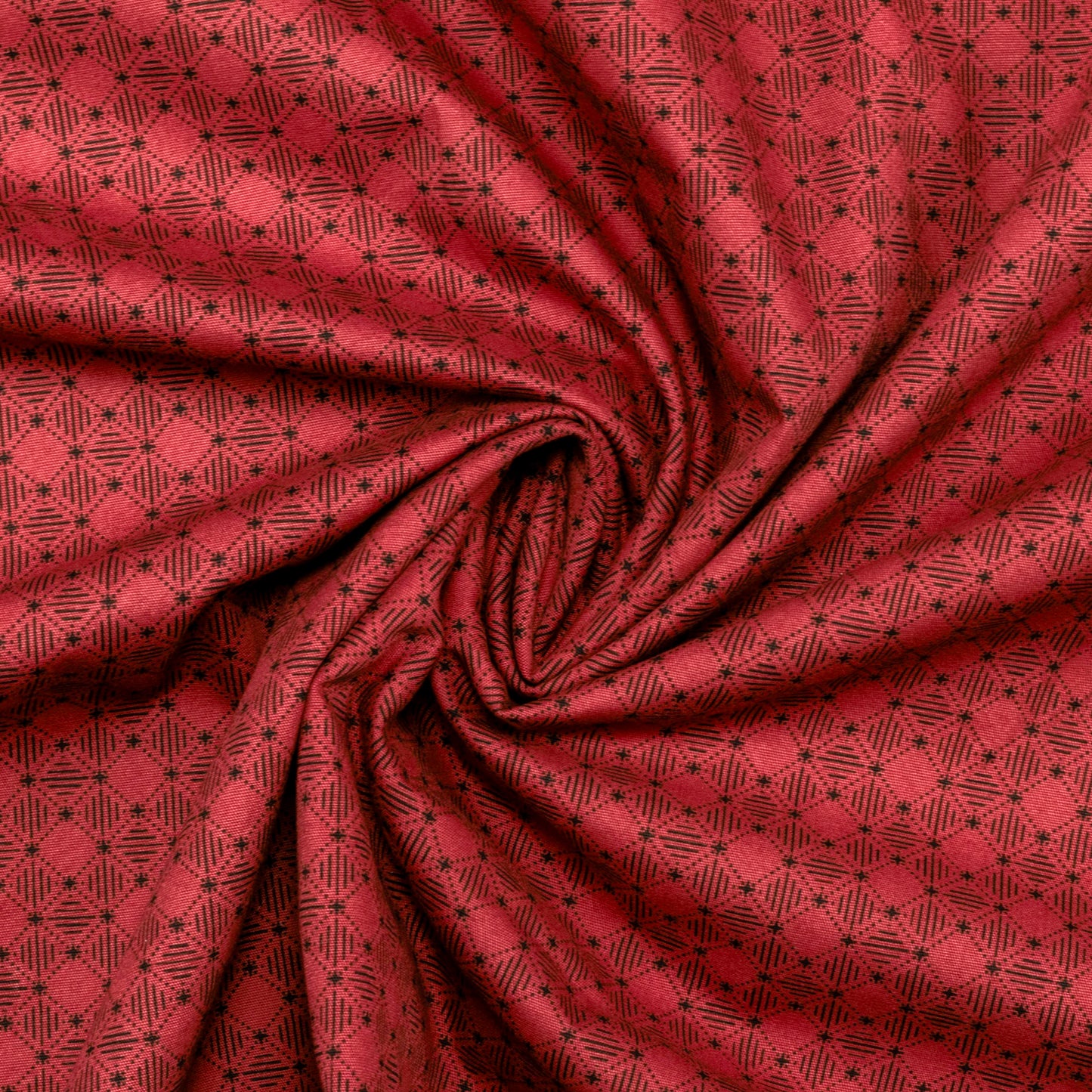 Precision Check Printed Poplin Fabric